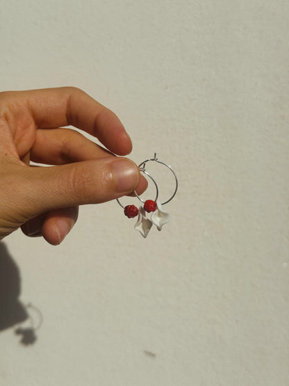 Pendientes coño cerámica y bolitas