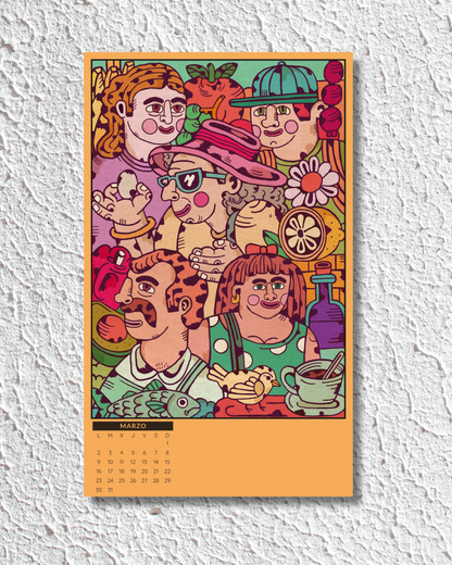 Calendario Almanaque Percales 2026