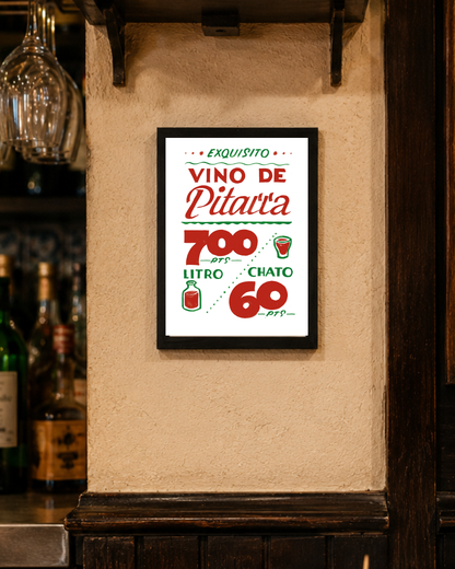 Lámina Exquisito vino de pitarra