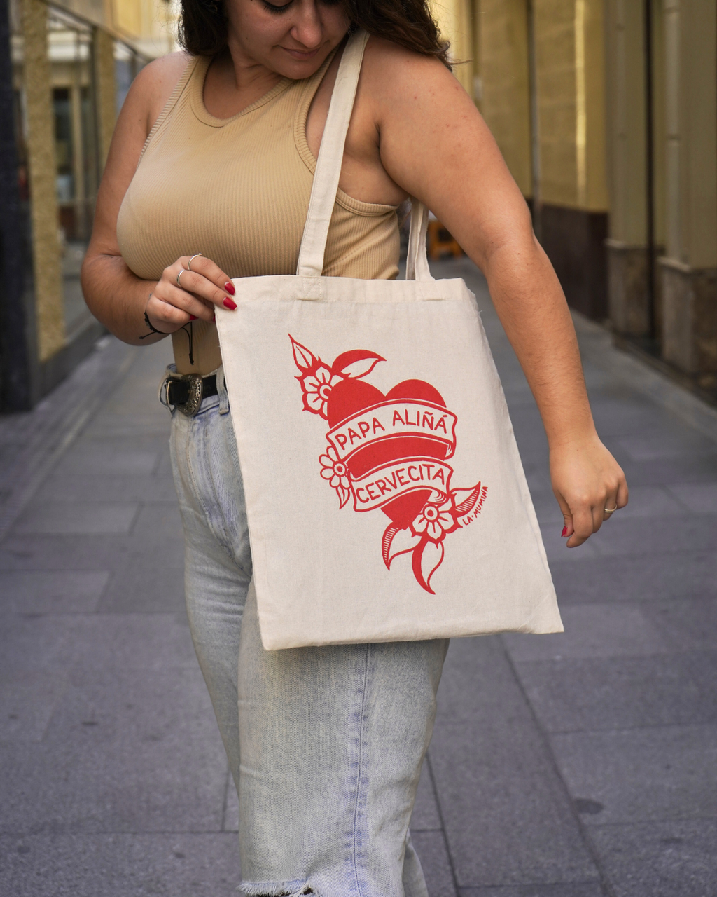 Totebag Papa aliña cervecita