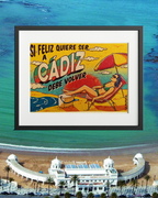 Postal Si feliz quiere ser, a Cádiz debe volver - La Mumina x La Vecina