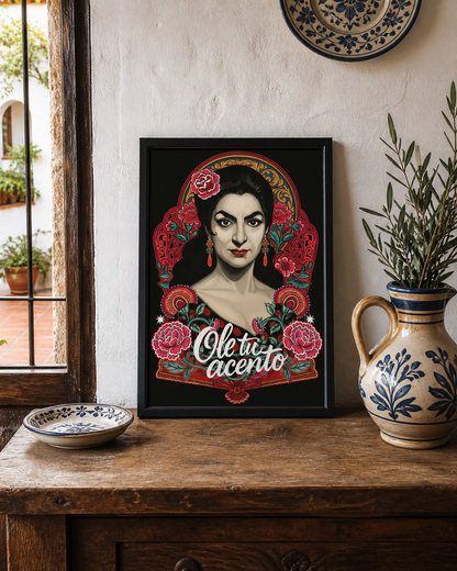 Lámina Lola Flores ole tu acento