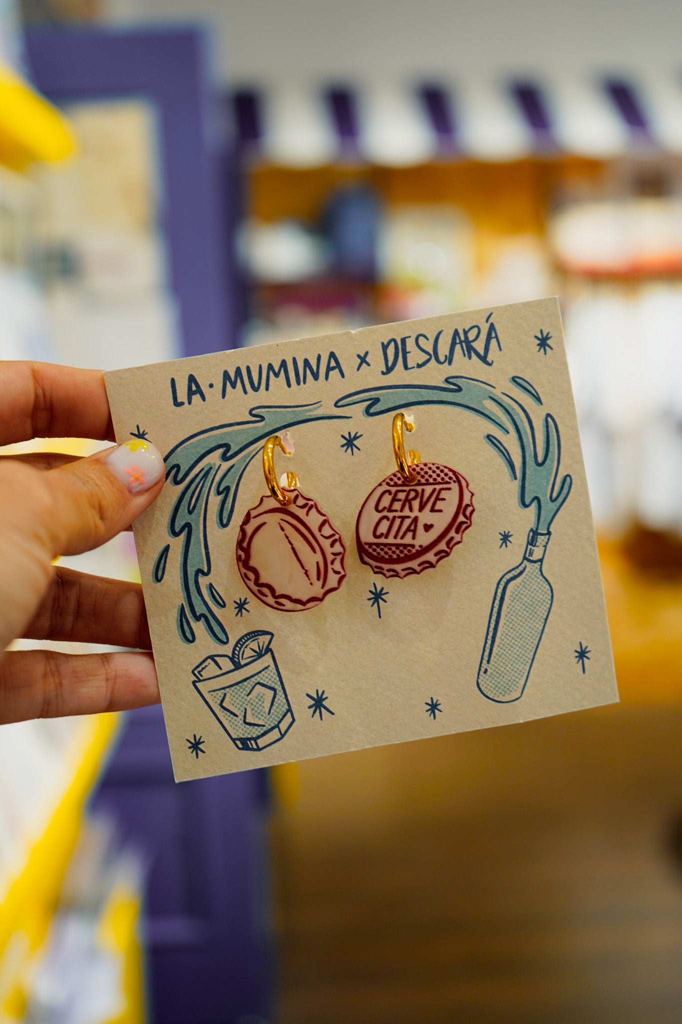 Pendientes chapa cervecita