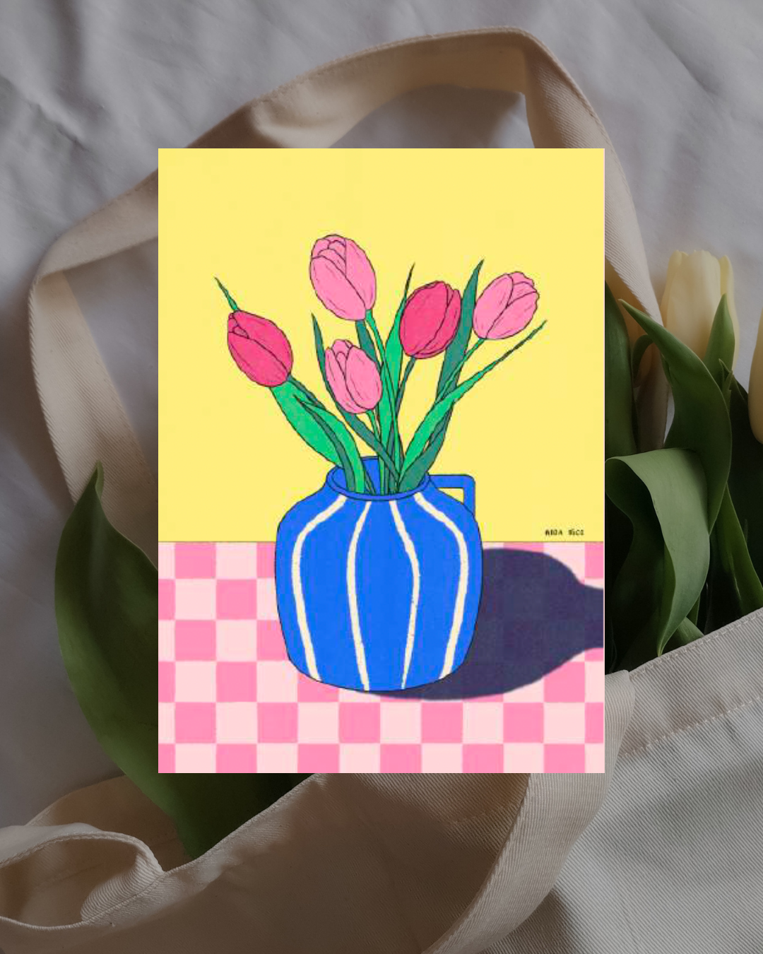 Lámina tulipanes