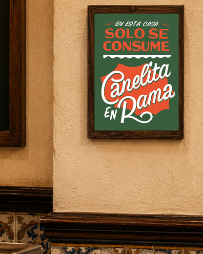 Lámina En esta casa Canelita en Rama