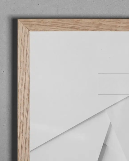 Marco A3 madera de roble y vidrio