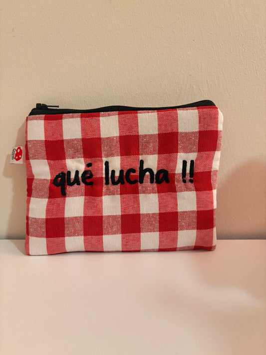 Vichy rojo letra negra - Monedero - Qué lucha