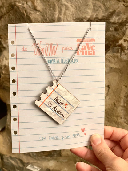 Collar  "Hacer los mandaos" notas