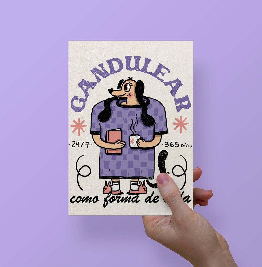 Lámina Perro Gandulear como forma de vida