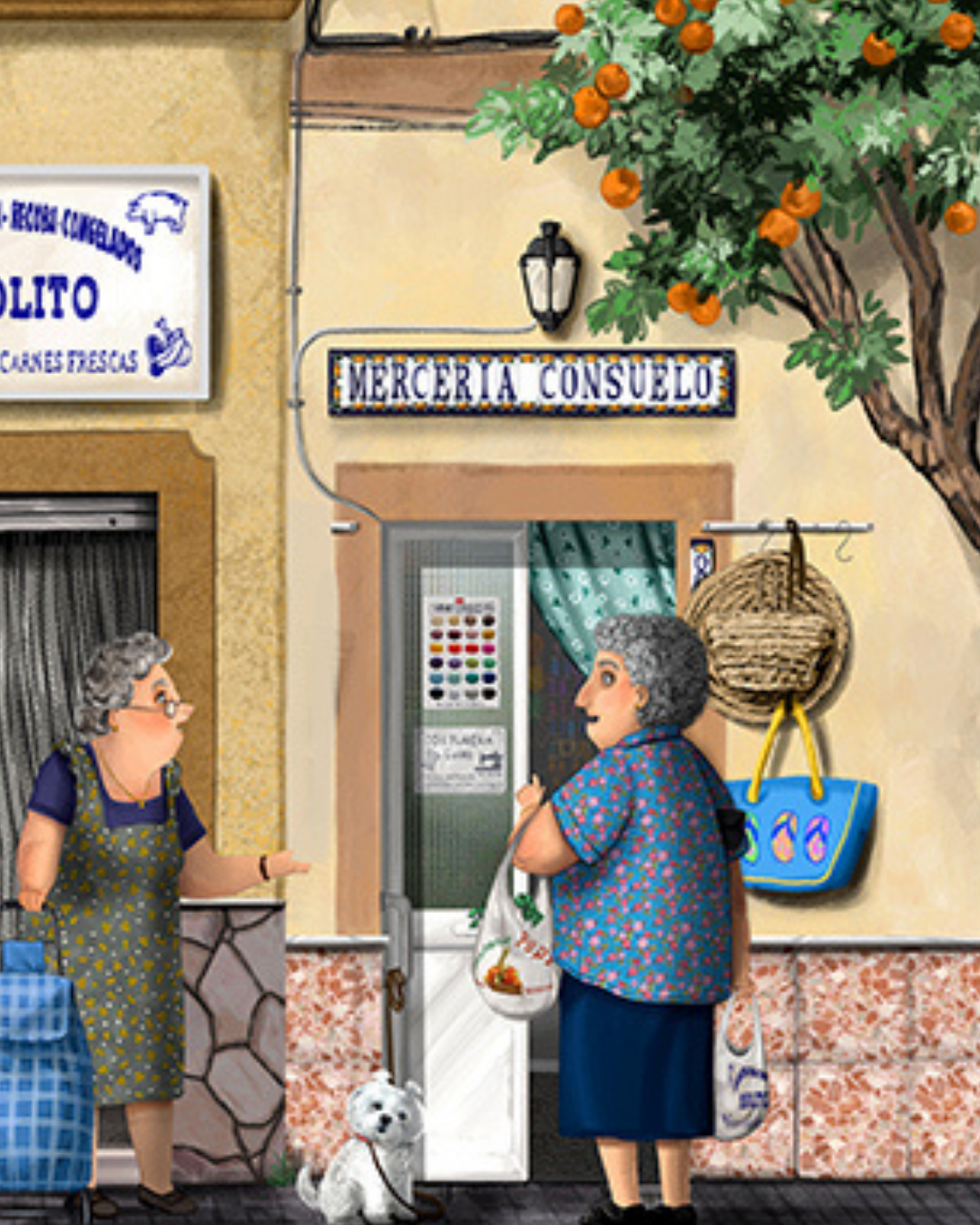 Lámina Tiendas de barrio: Manolito, Pepi, Consuelo