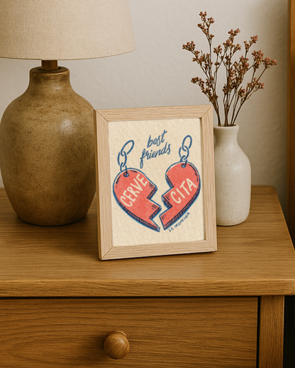 Lámina Cervecita - Best friends