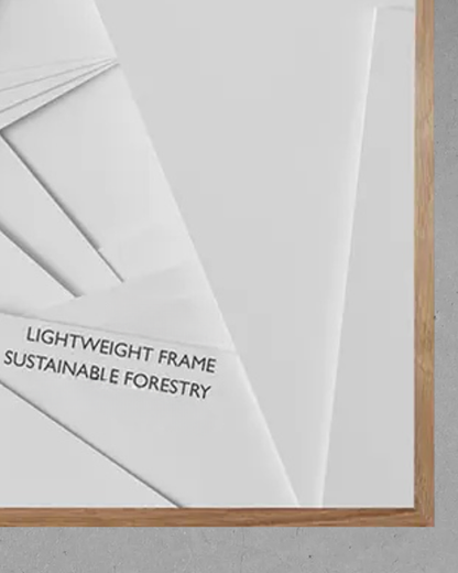 Marco A3 madera de roble y vidrio