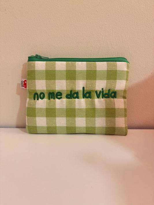 Vichy verde letra verde - Monedero - No me da la vida