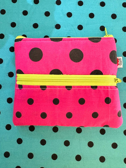 Morado lunares - Doble monedero