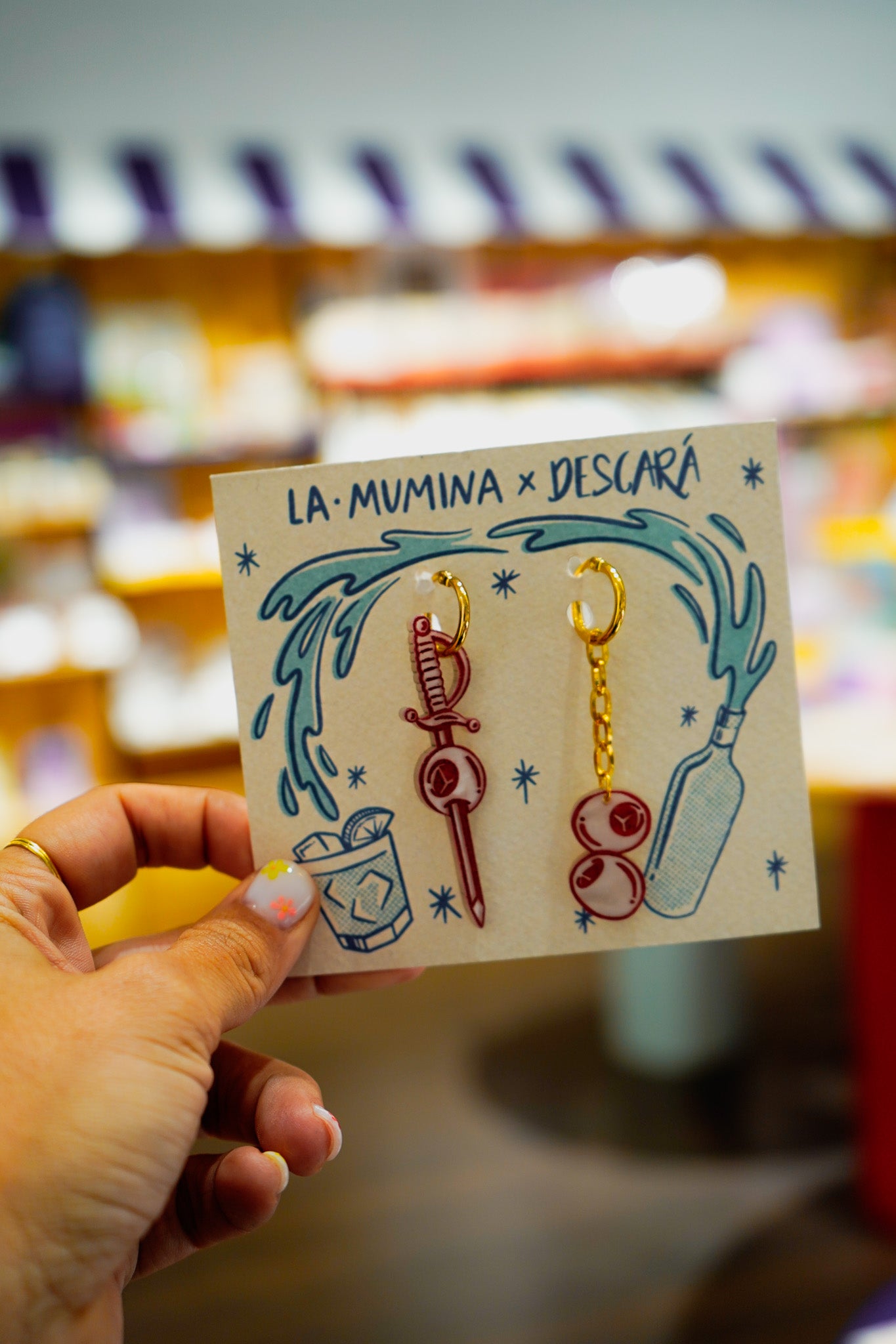 Pendientes pincho aceitunas