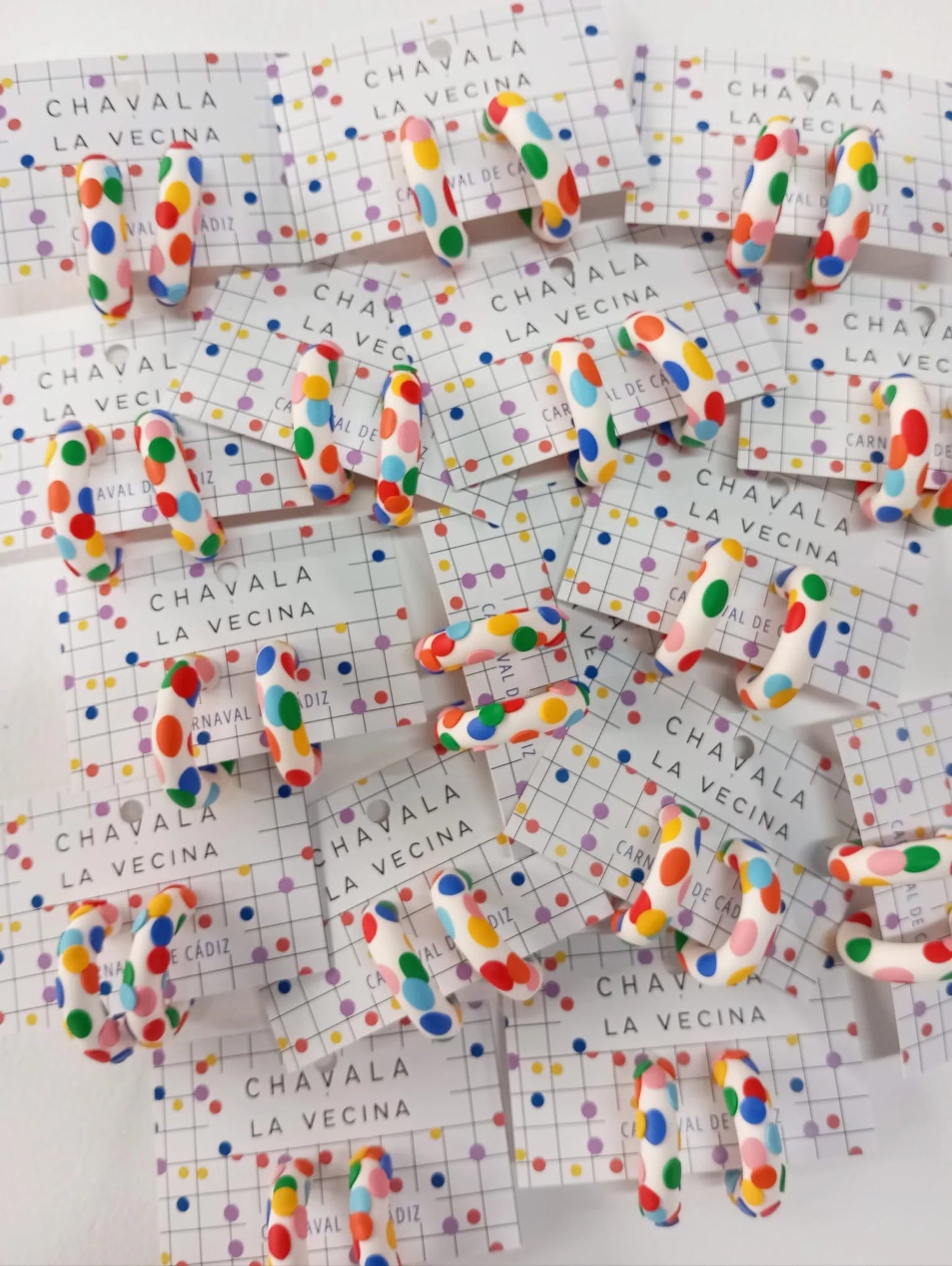 Carnival paper earrings WITH embossing - Chavala x La Vecina