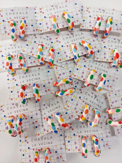 Carnival paper earrings WITH embossing - Chavala x La Vecina