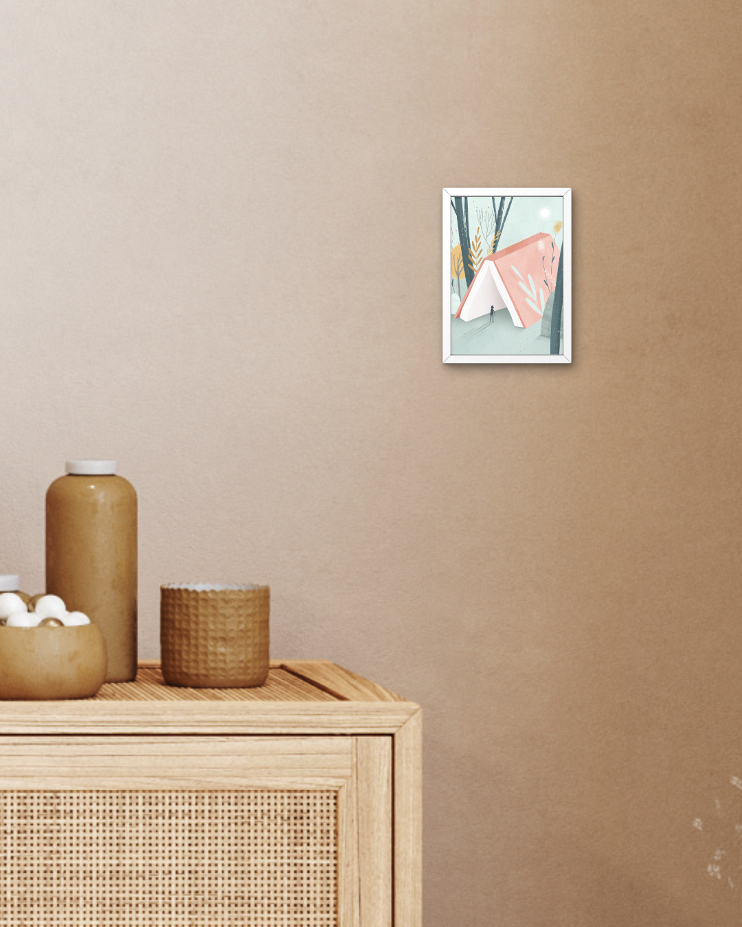 Postcard Delve into a book