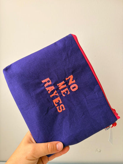 Morado letras salmón - No me rayes - Neceser