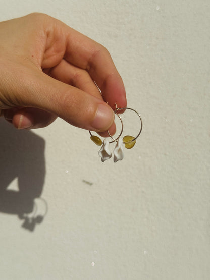 Pendientes coño cerámica y bolitas