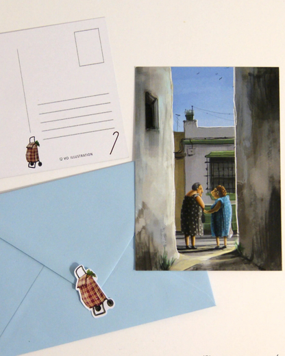 Grandmothers morning conversations print 