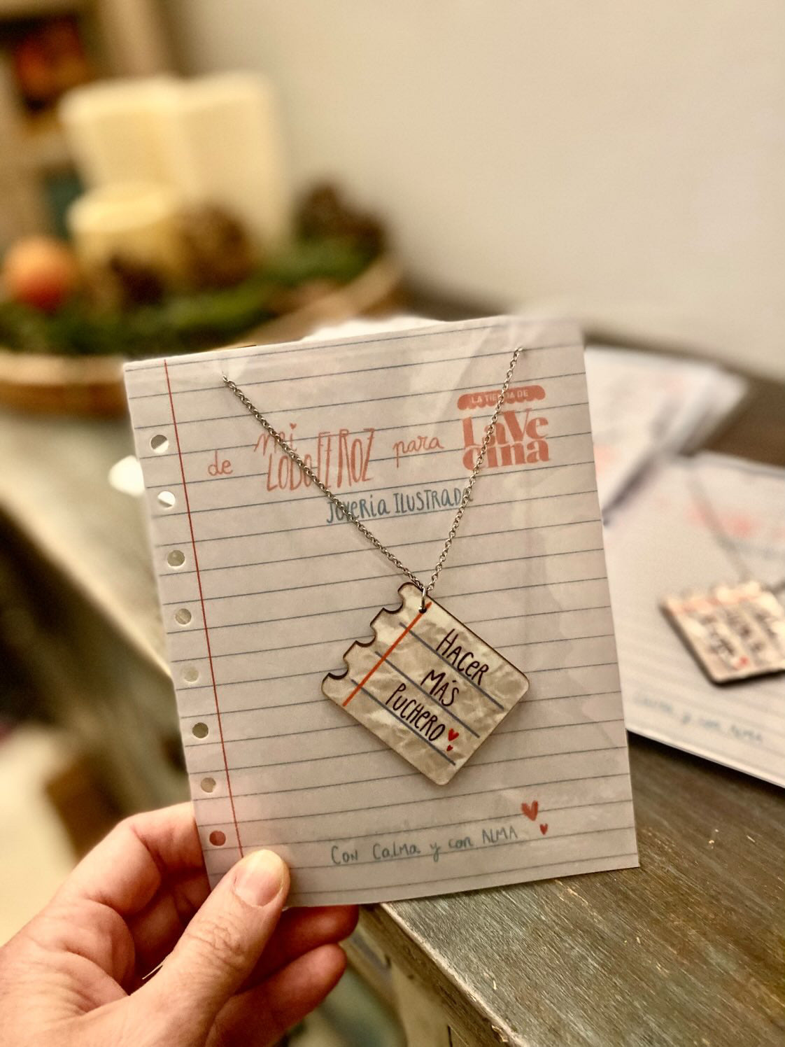 Collar  "Hacer más puchero" notas