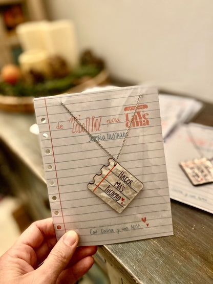 Collar  "Hacer más puchero" notas