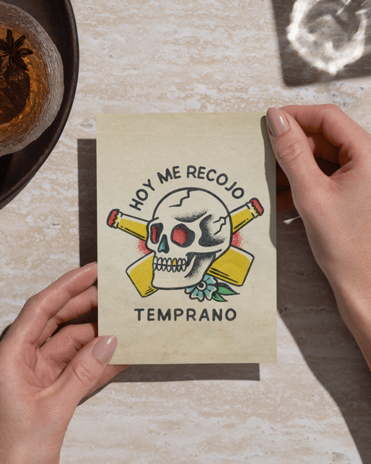 Lámina Hoy me recojo temprano