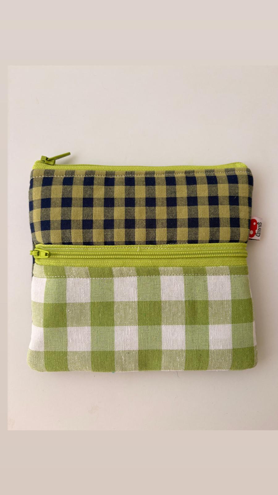 Vichy verde - Doble monedero