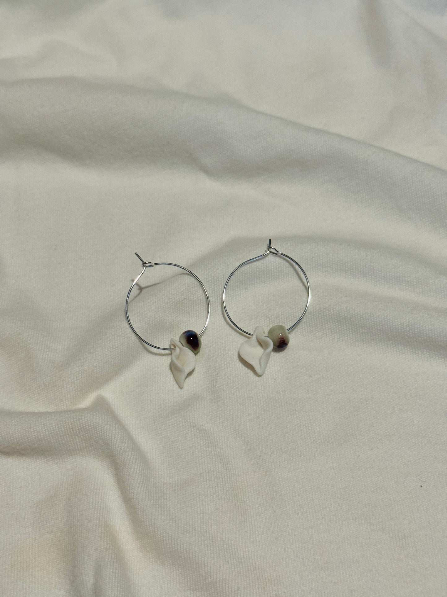 Pendientes coño cerámica y bolitas