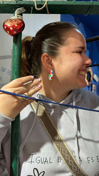 Carnival paper earrings WITH embossing - Chavala x La Vecina