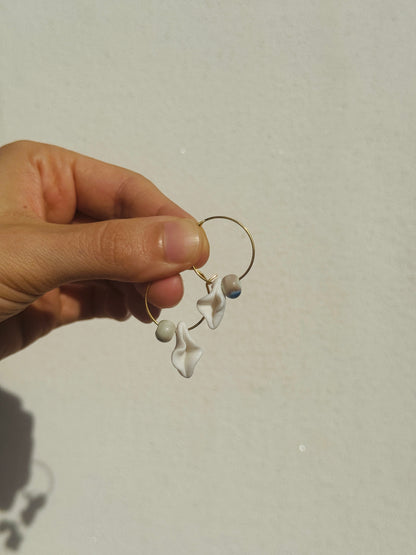 Pendientes coño cerámica y bolitas