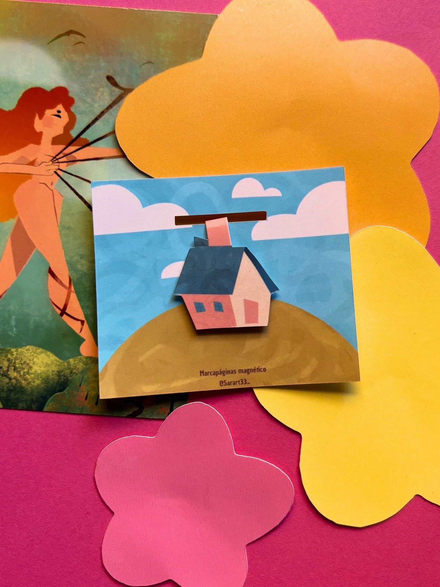 Marcapáginas magnético casita