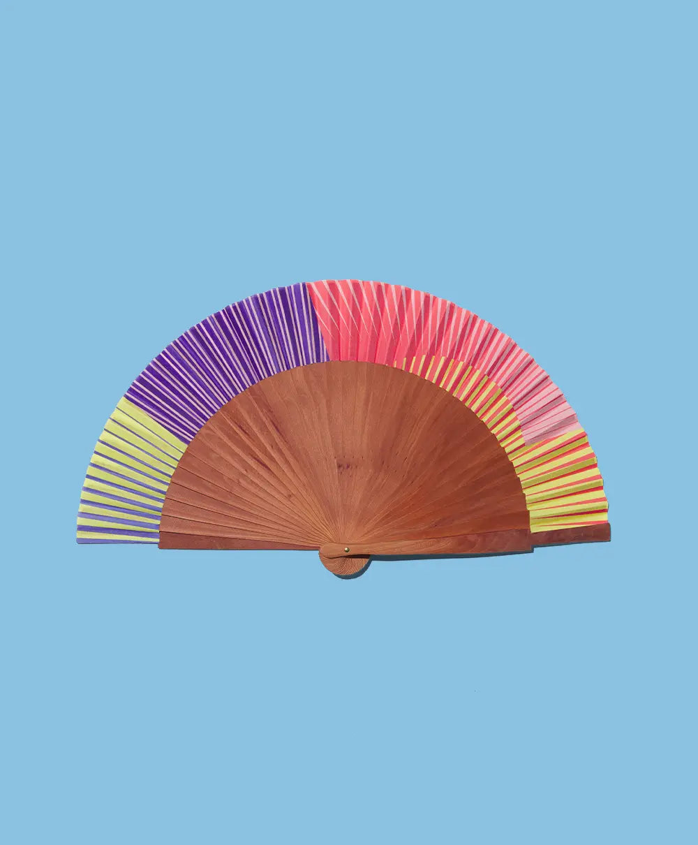 Abanico Más Madera Colores - Sunglow