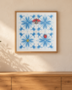 Lámina cuadrada azulejos mariquitas