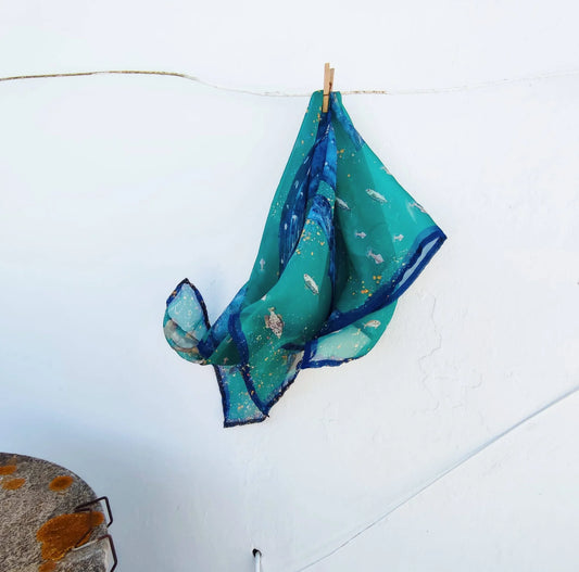 Pañuelo MAXI Ballenas bajo el mar