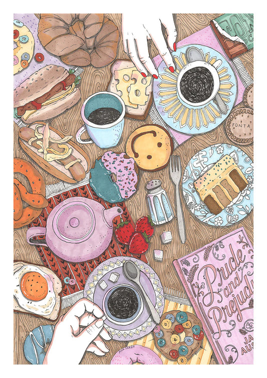 Lámina A3 Mesa con comida