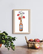 Alhambra Bottle Print with flowers