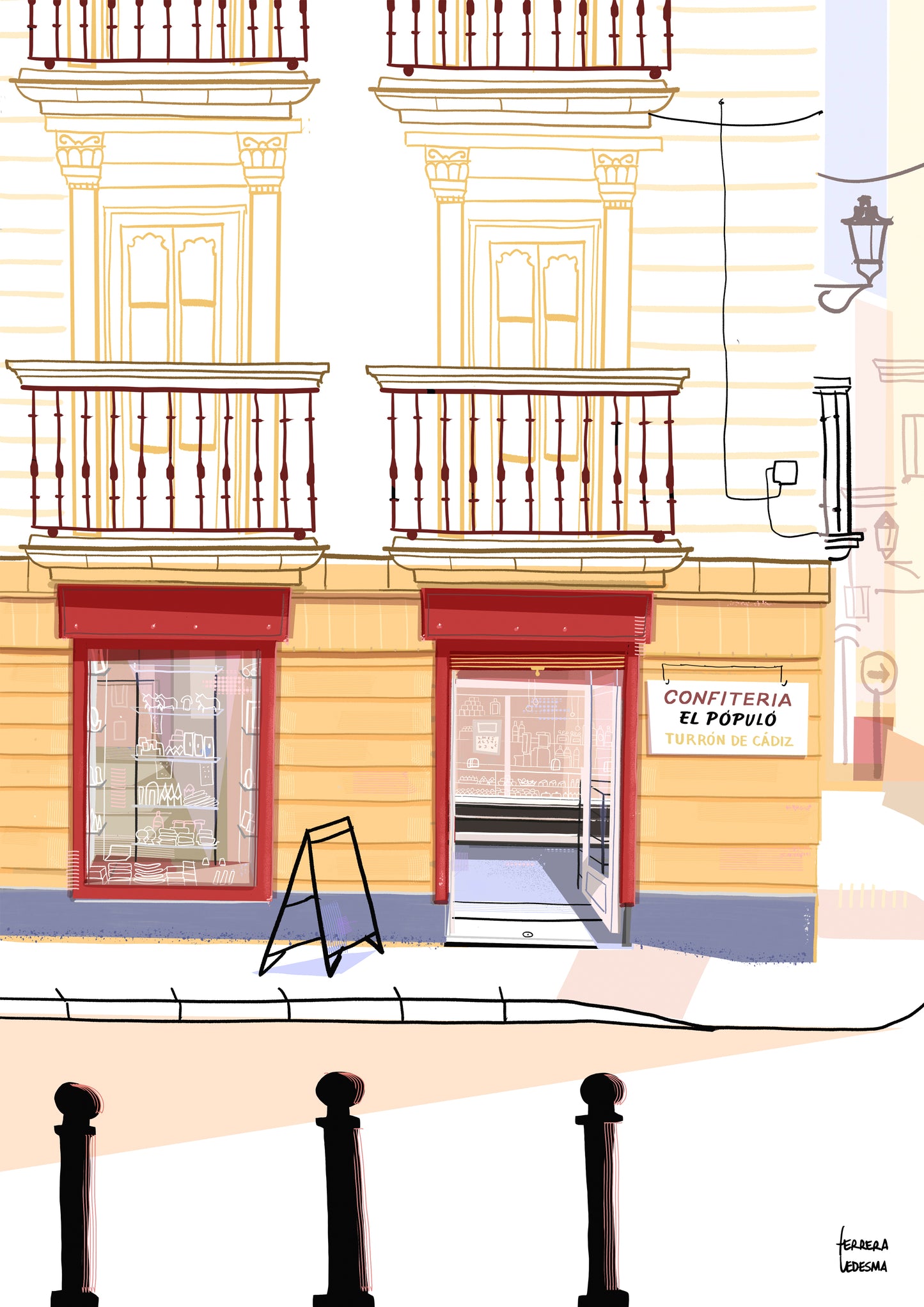 Lámina Confitería Pópulo - Cádiz