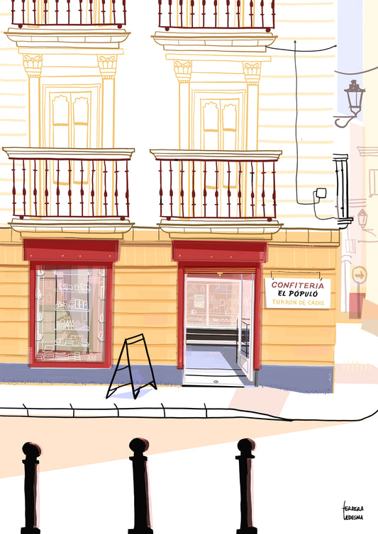 Lámina Confitería Pópulo - Cádiz