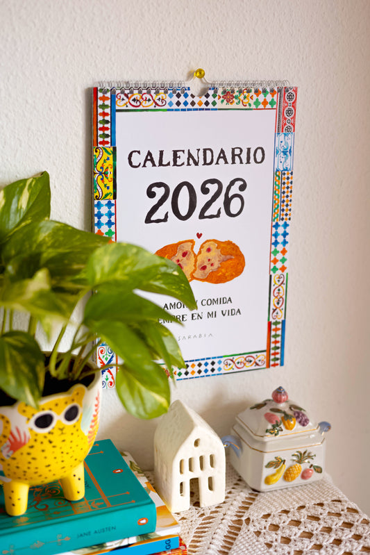 Calendario 2026: Amor y comida siempre en mi vida