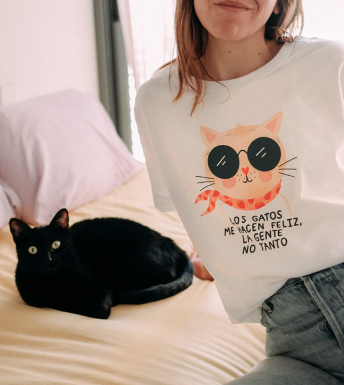 Camiseta Los gatos me hacen feliz