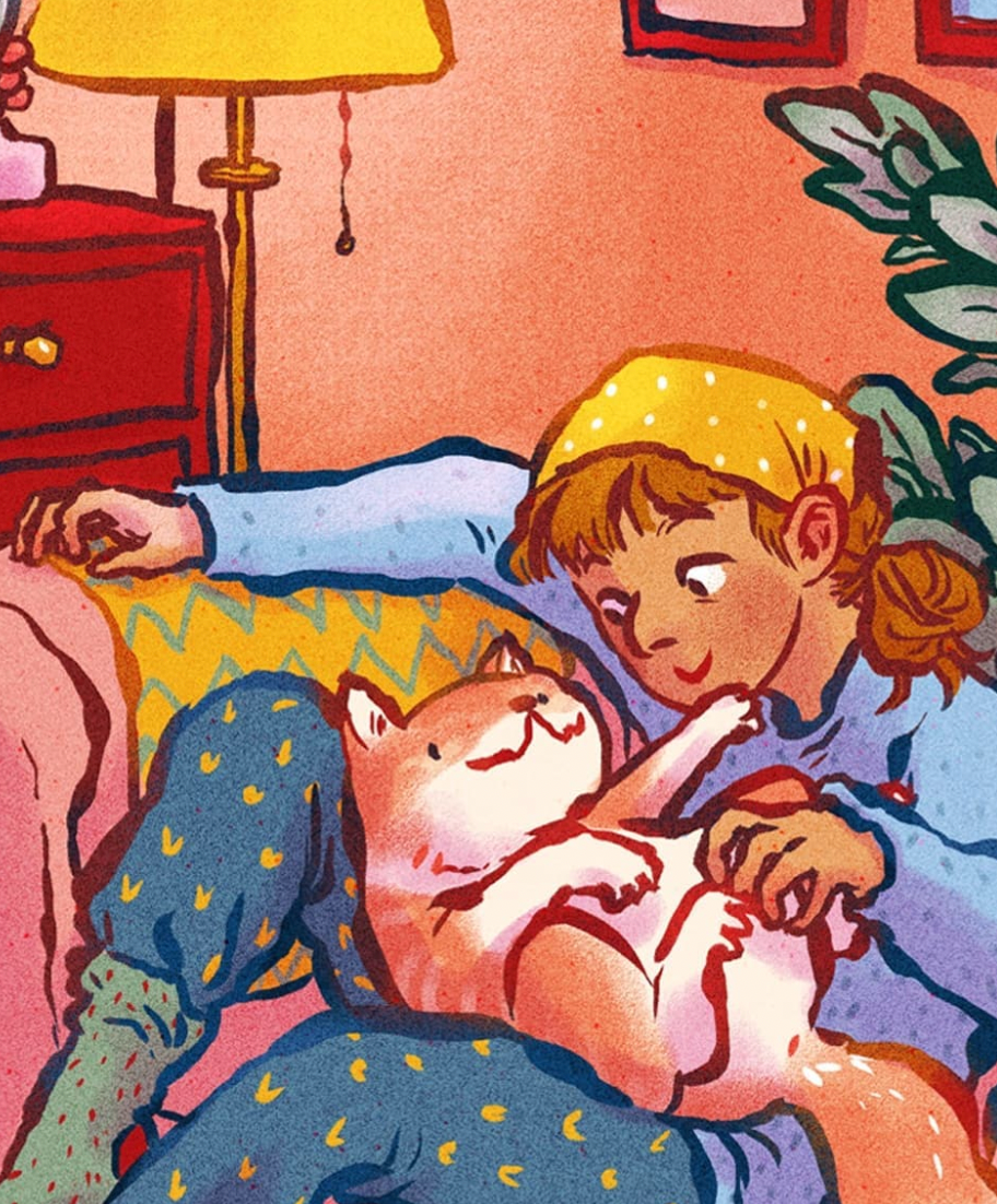 Lámina Cosquillas Gato