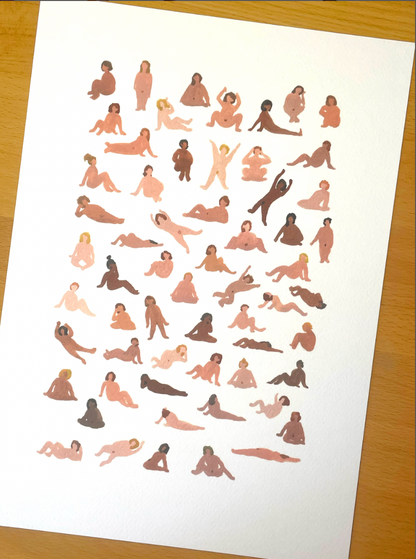 Lámina Mujeres desnudas