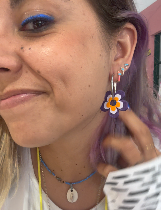 Patty Lilac Flower Earrings
