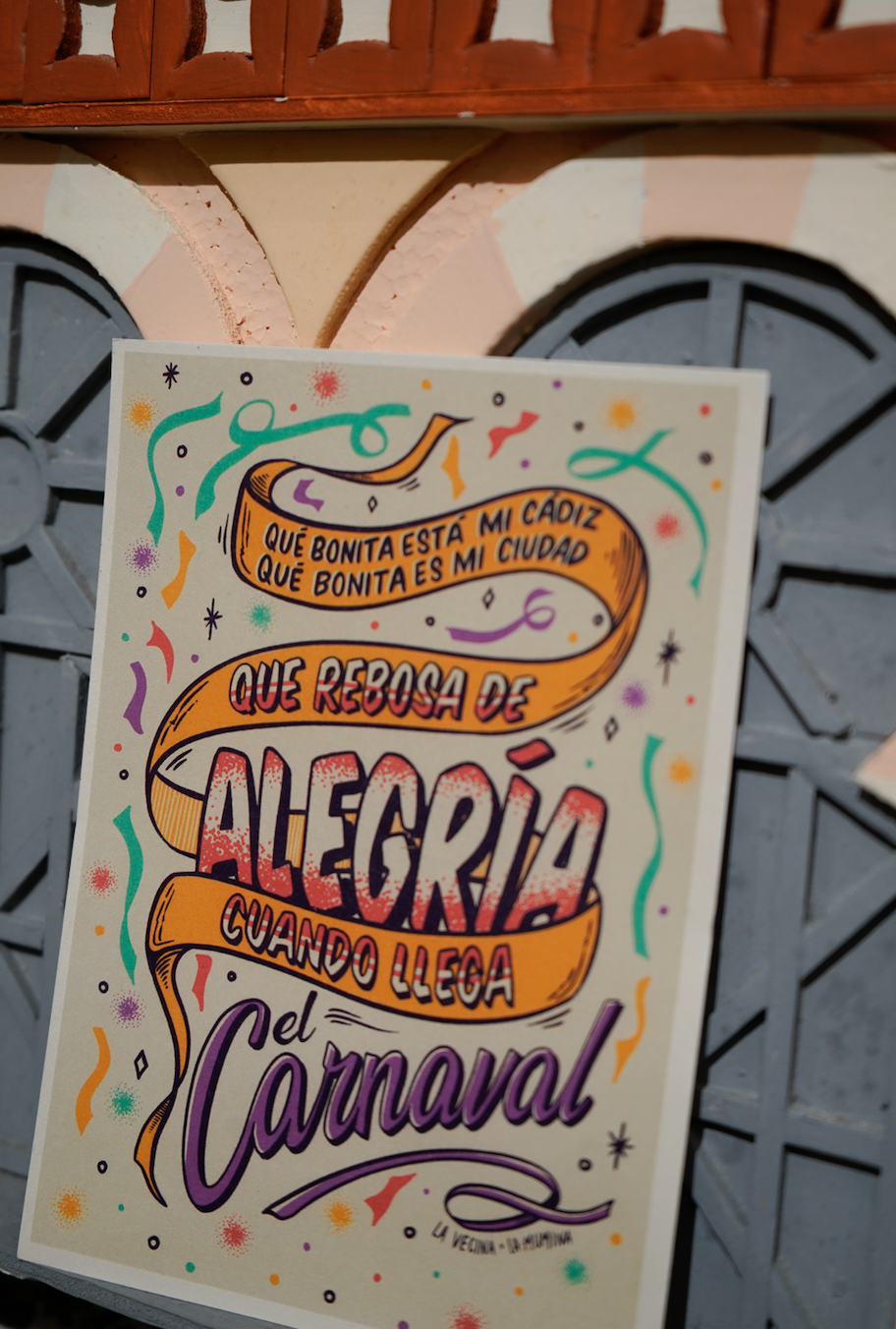 Lámina Qué bonita está mi Cádiz que rebosa de alegría cuando llega el carnaval