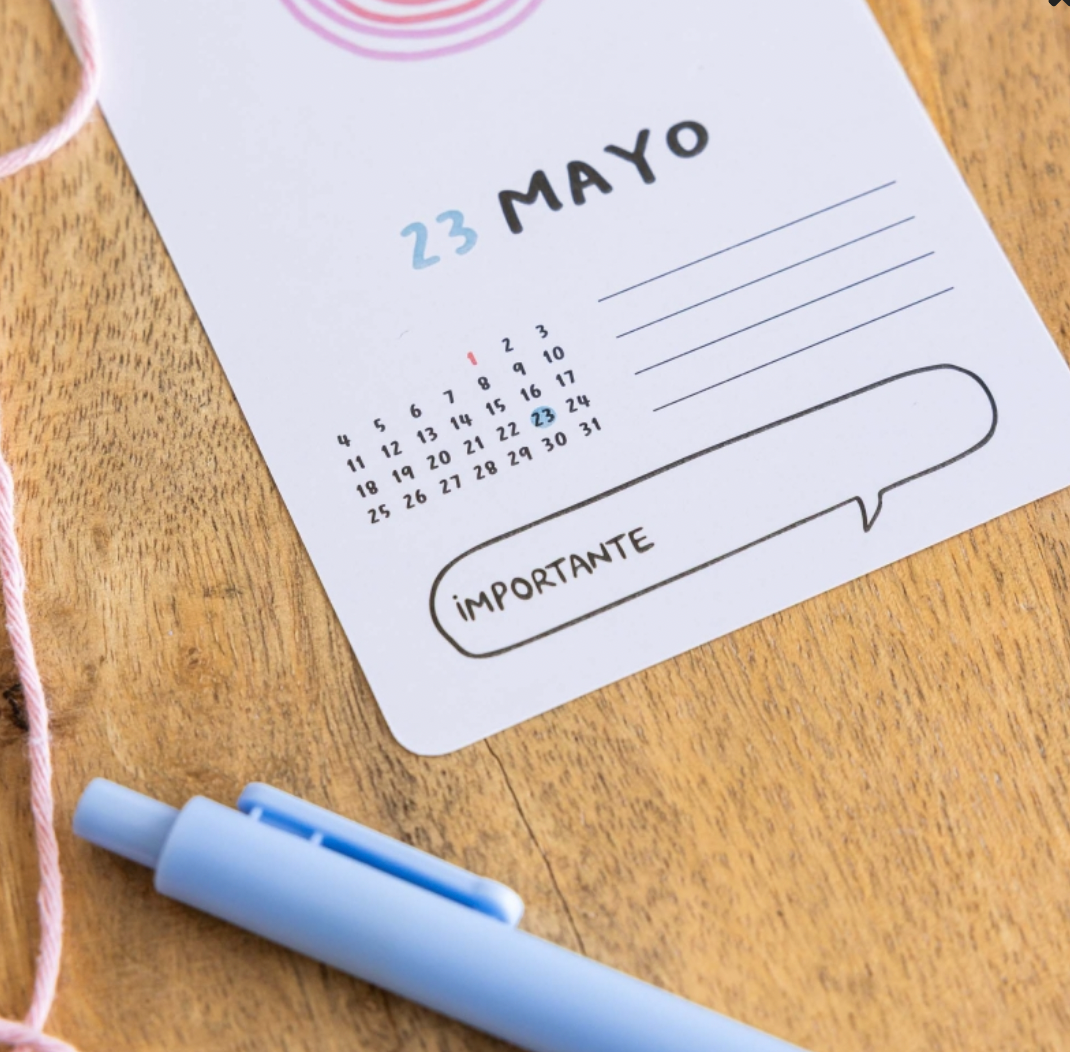 Calendario tarjetas 2026 72 Kilos