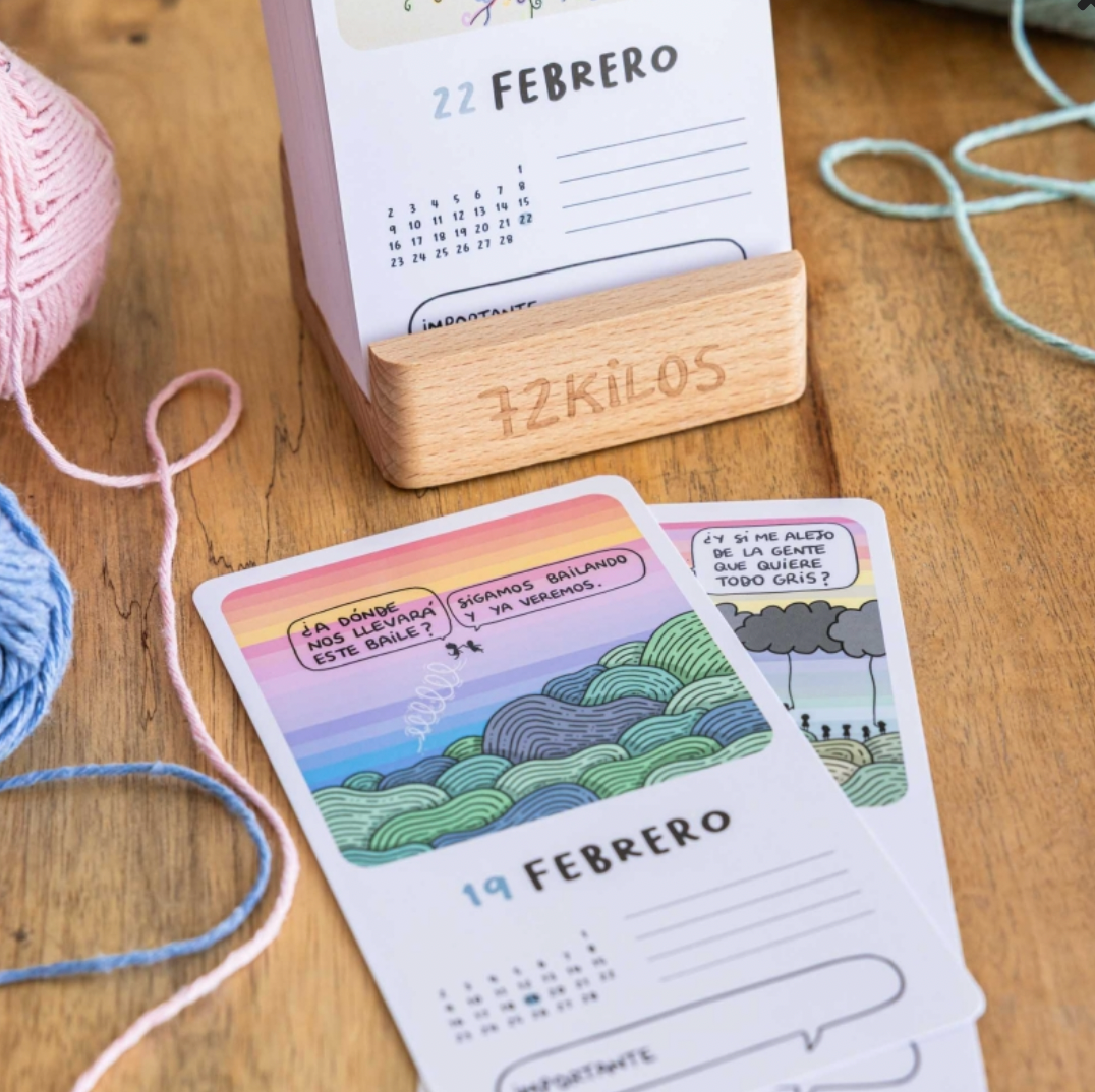 Calendario tarjetas 2026 72 Kilos