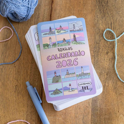 Calendario tarjetas 2026 72 Kilos