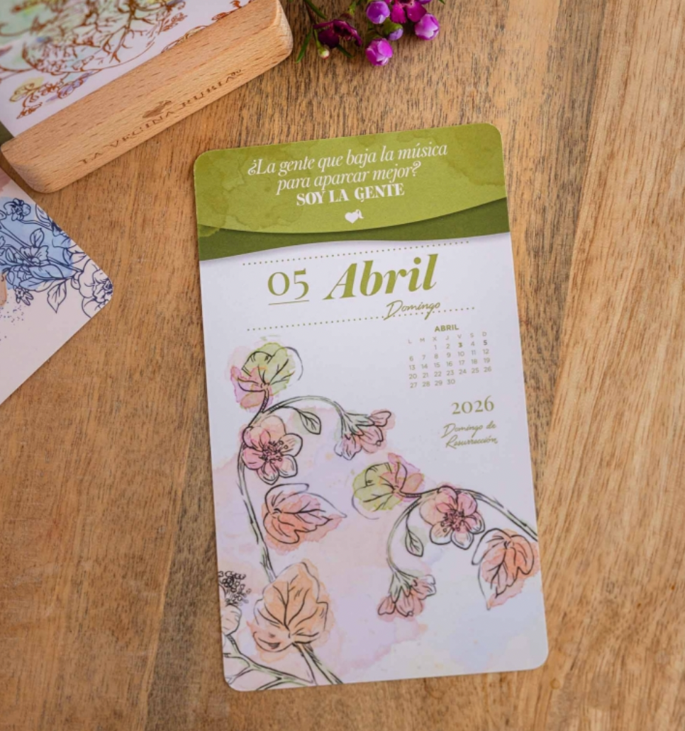 Calendario tarjetas 2026 La vecina Rubia